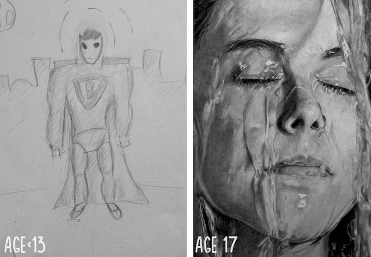 721x501 Artists Share Before And After Evolution Of Their Drawing Skills - Artistic Drawings