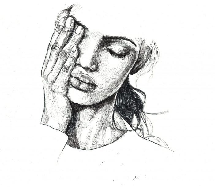 702x611 Sketch, Pen, Women, Artistic, Drawing, Sketchbook Drawings - Artistic Drawings