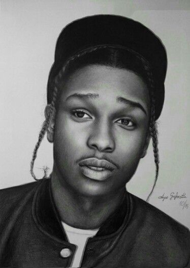374x526 asap rocky drawing - Asap Rocky Drawing