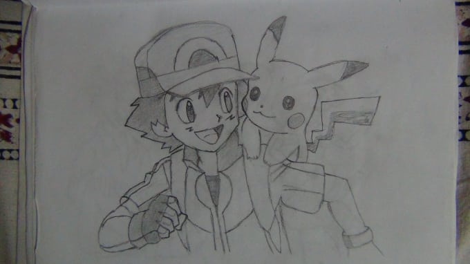 Ash And Pikachu Drawing at PaintingValley.com | Explore collection of ...