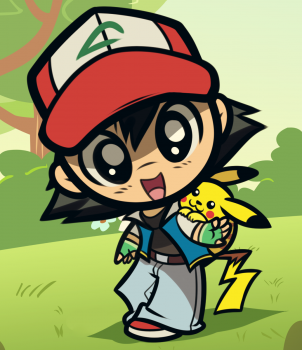 302x350 how to draw ash and pikachu - Ash And Pikachu Drawing