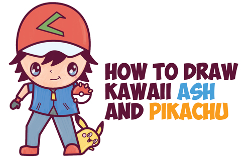 500x319 how to draw ash archives - Ash And Pikachu Drawing