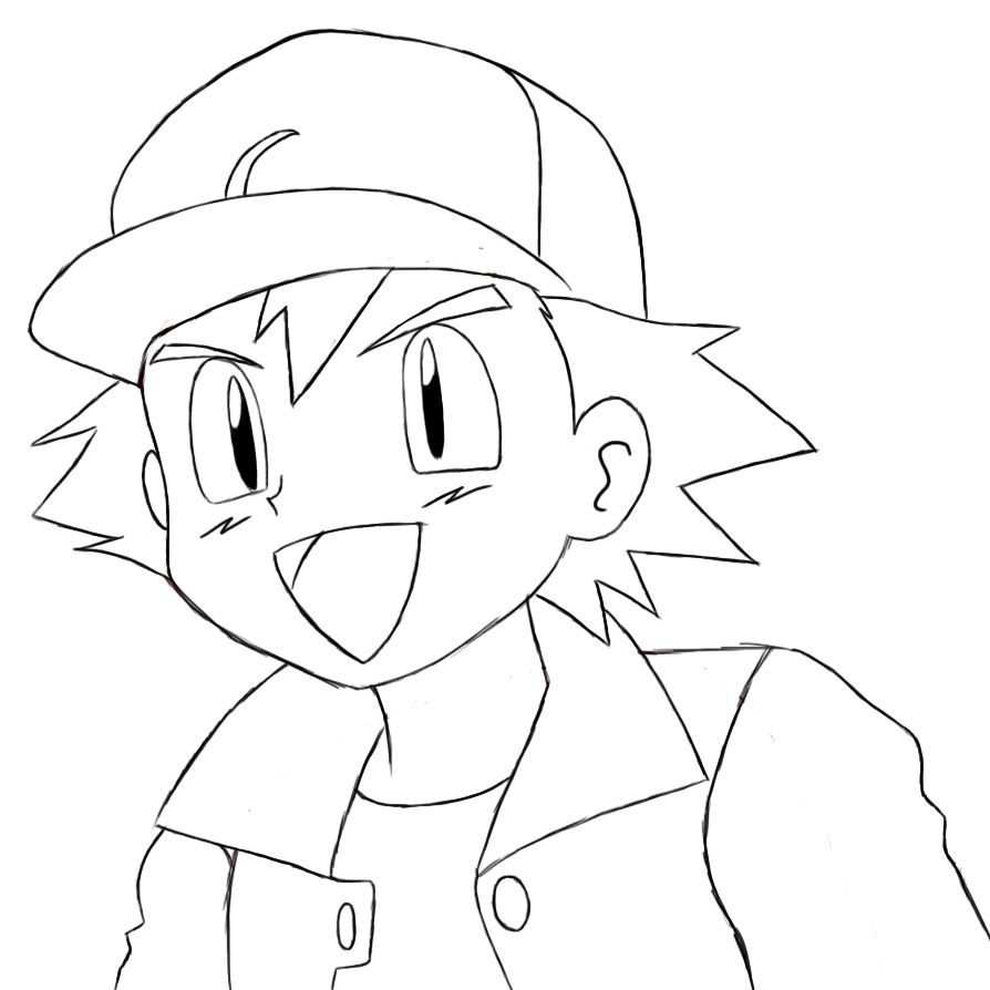 894x894 how to draw ash ketchum places to visit ash pokemon, ash - Ash Drawing