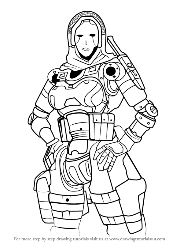 566x800 Learn How To Draw Ash From Titanfall - Ash Drawing