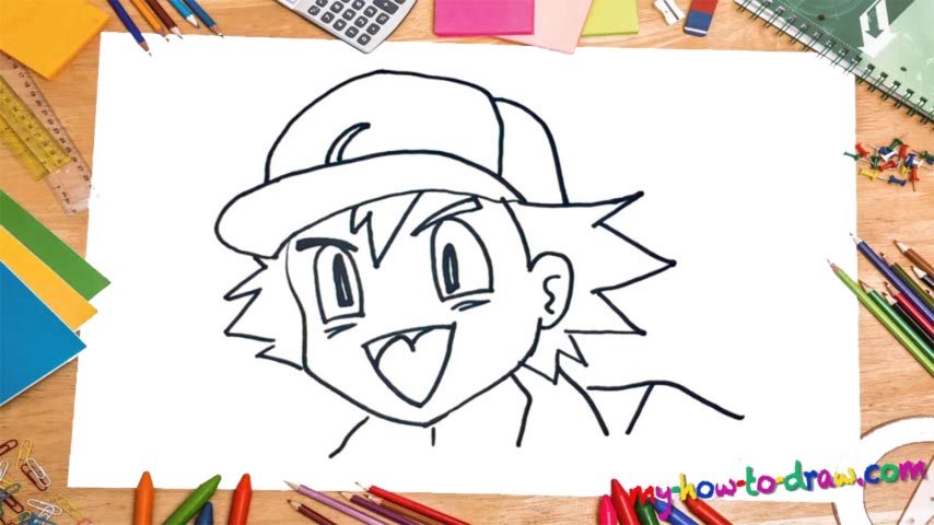 854x480 How To Draw Ash Ketchum - Ash Ketchum Drawing