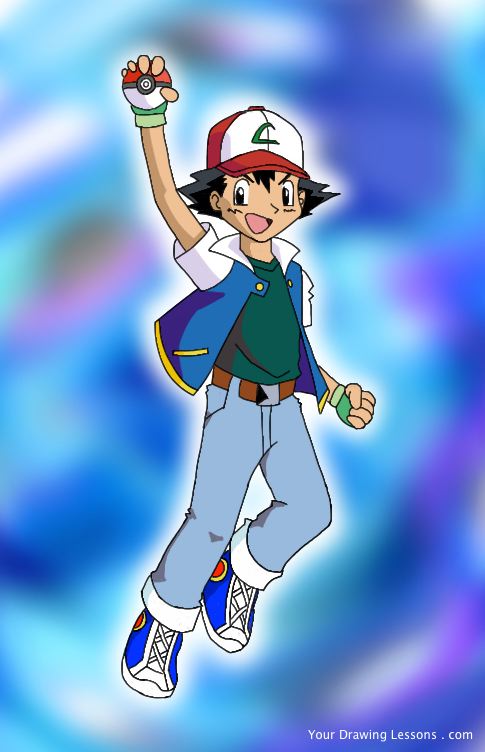 485x752 How To Draw Ash Ketchum From Your Drawing Lessons - Ash Ketchum Drawing