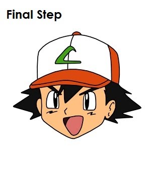 300x388 How To Draw Ash From Pokemon - Ash Ketchum Drawing
