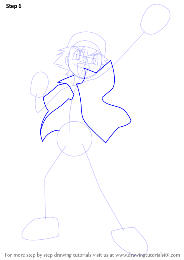 598x844 Learn How To Draw Ash Ketchum From Pokemon - Ash Ketchum Drawing