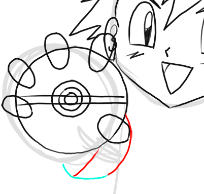 402x383 Step How To Draw Ash Ketchum From Pokemon Step - Ash Ketchum Drawing