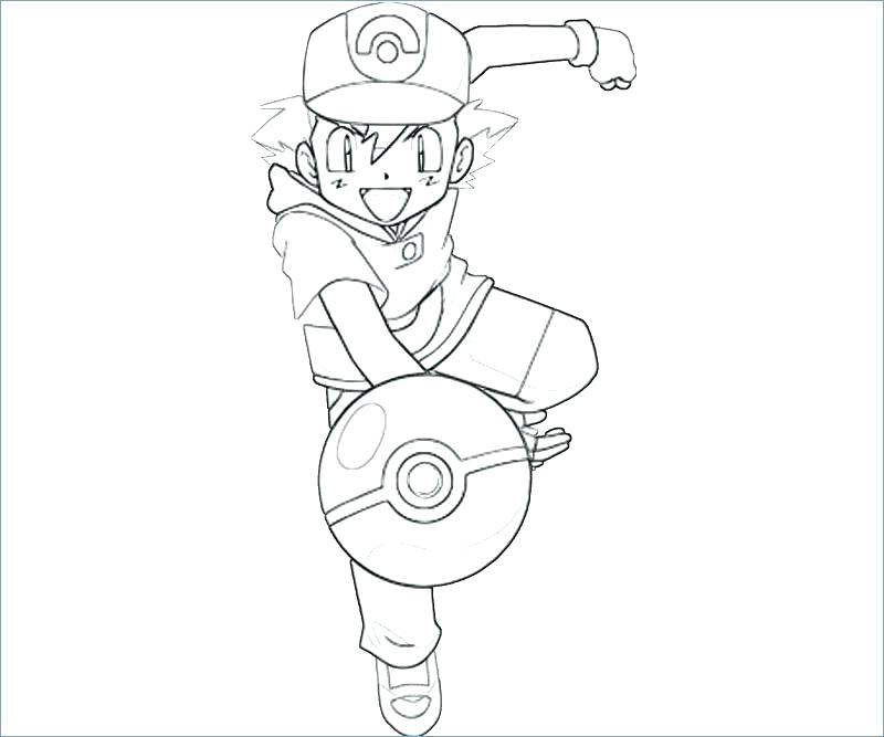 800x667 Ash Ketchum Coloring Pages - Ash Ketchum Drawing