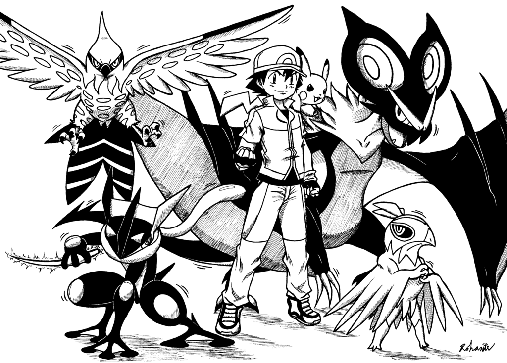 1024x734 Ash Drawing Free Download - Ash Ketchum Drawing