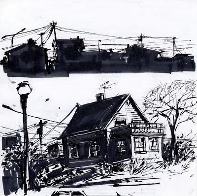 400x398 illustration art ashley wood's telephone lines - Ashley Wood Drawing