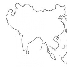 220x220 asia map coloring pages - Asia Drawing