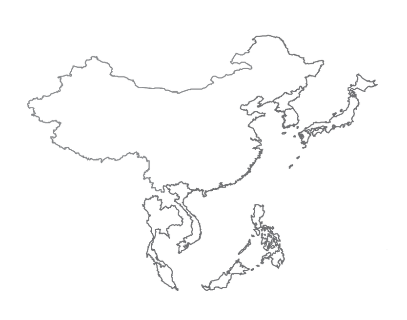 Восточная азия контурная карта. Азия очертания. Карта Азии. Контур континента Азия. Контуры государств Азии.