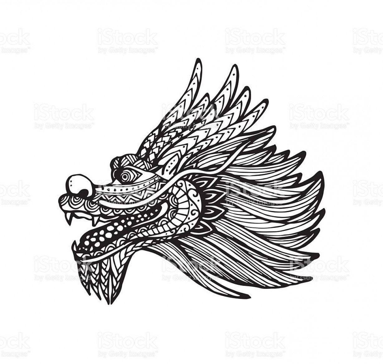 1228x1167 chinese dragon head drawing hd vector of chinese dragon head - Asian Dragon Drawing