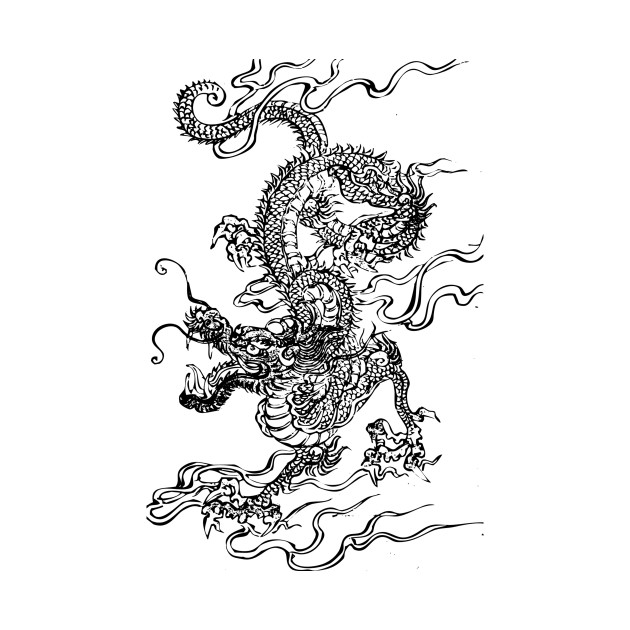 630x630 Chinese Dragon - Asian Dragon Drawing