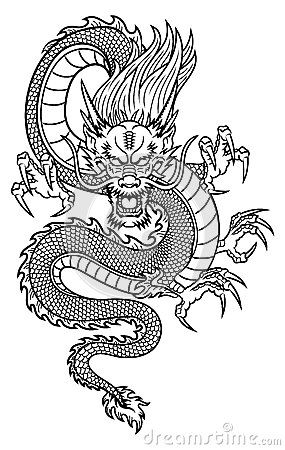285x450 Front Facing Dragon Dragons! Dragon Tattoo Designs, Japanese - Asian Dragon Drawing