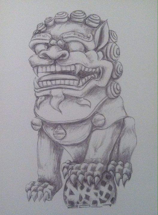 528x720 Asian Dog - Asian Drawings