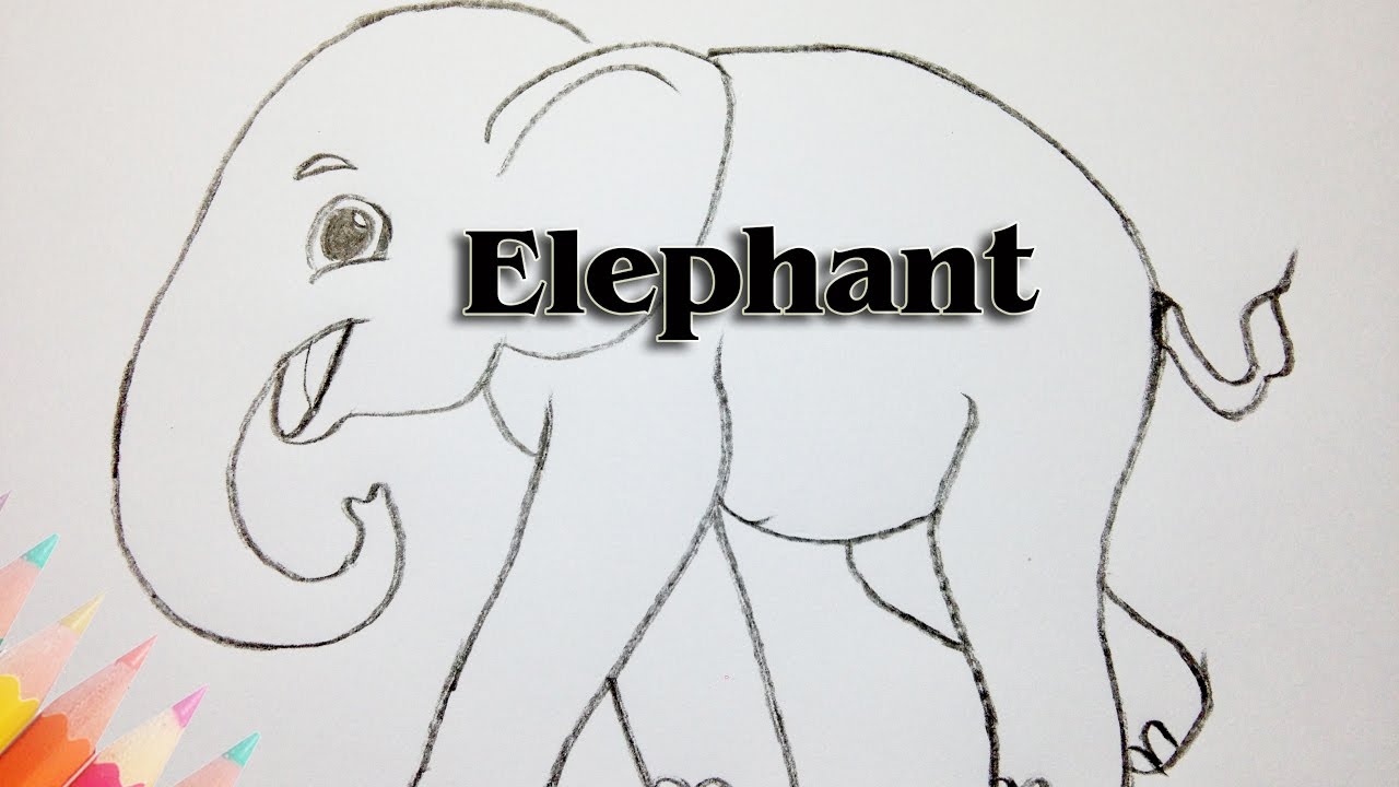 1280x720 how to draw a asian elephant - Asian Elephant Drawing