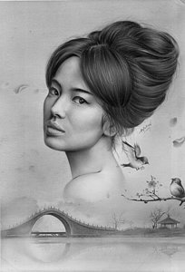 204x300 Asian Girl Drawings - Asian Girl Drawing