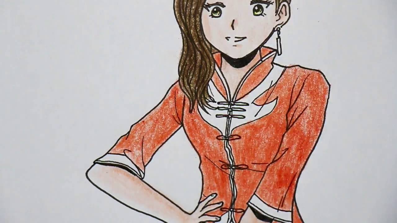 1280x720 How To Draw Chinese Girl Characters Drawing Tv Id - Asian Girl Drawing