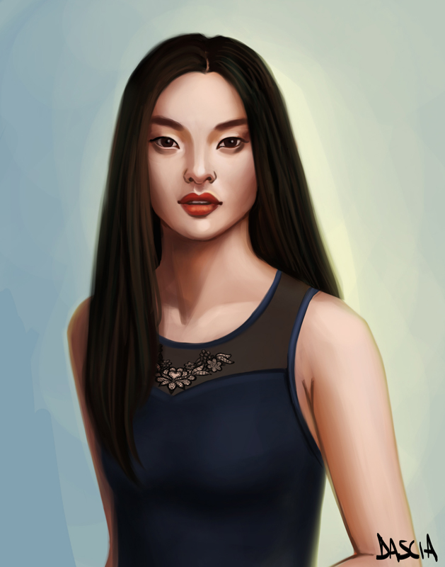 629x800 Random - Asian Girl Drawing