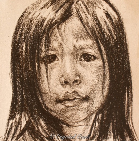 590x600 Art - Asian Girl Drawing