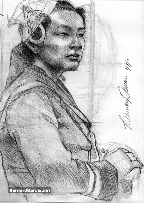 600x846 Drawing And Sketching - Asian Woman Drawing