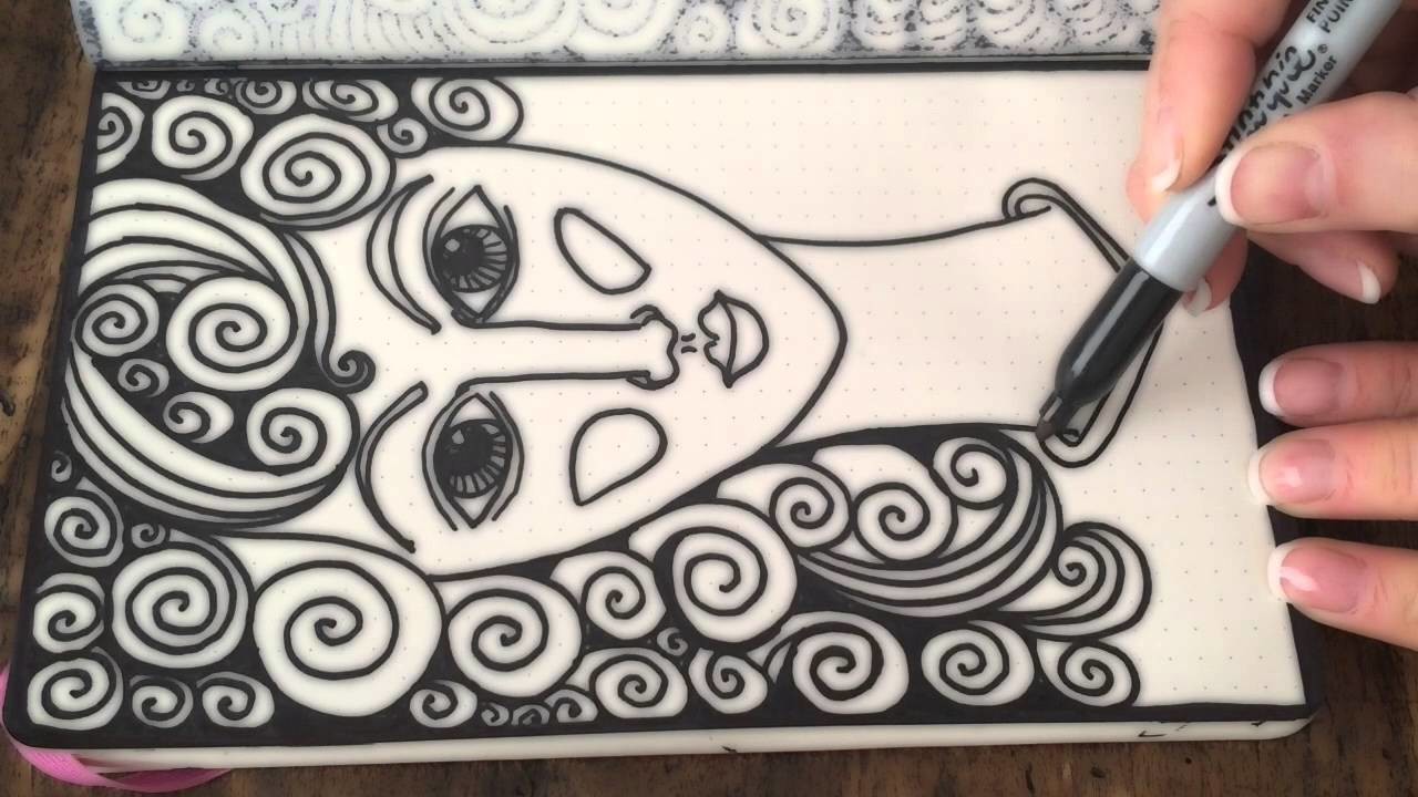 1280x720 asmr pretty face girl doodle - Asmr Drawing