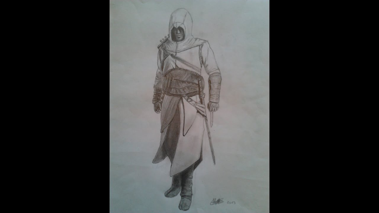 1280x720 Draw Step - Assassins Creed Drawing