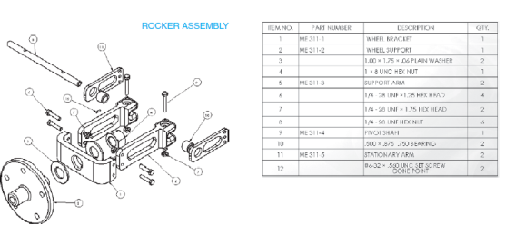 567x248 inchesa draw an assembly drawing of the rocker assembl - Assembly Drawing
