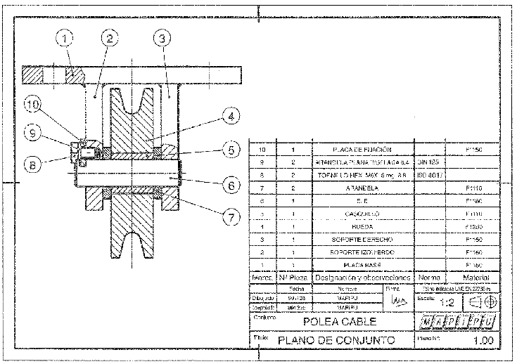 735x518 assembly drawing of a pulley download scientific diagram - Assembly Drawing