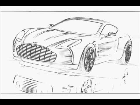 480x360 auto draw aston martin one - Aston Martin Drawing