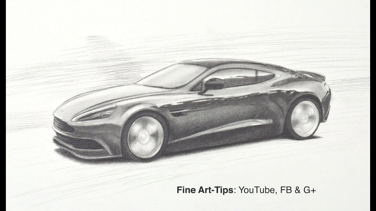 1280x720 how to draw an aston martin gt - Aston Martin Drawing