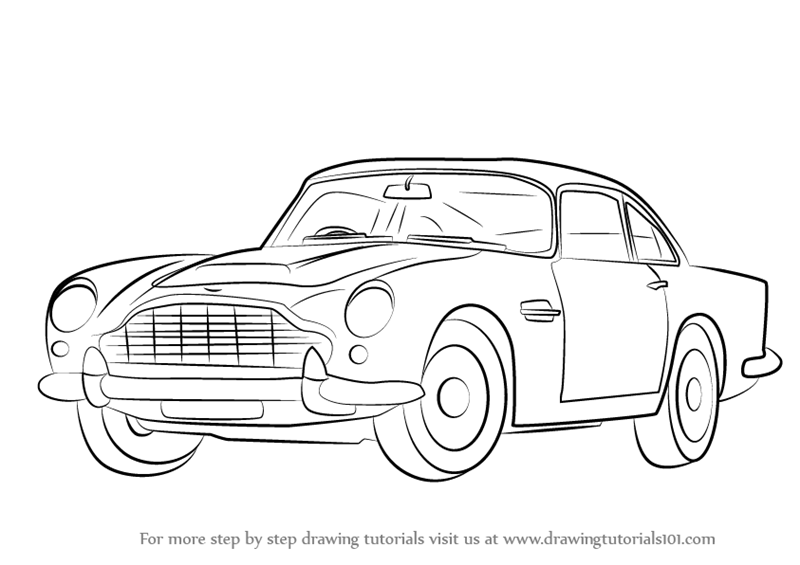 800x565 learn how to draw aston martin aka james bond car - Aston Martin Drawing