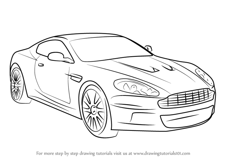 800x566 learn how to draw aston martin - Aston Martin Drawing