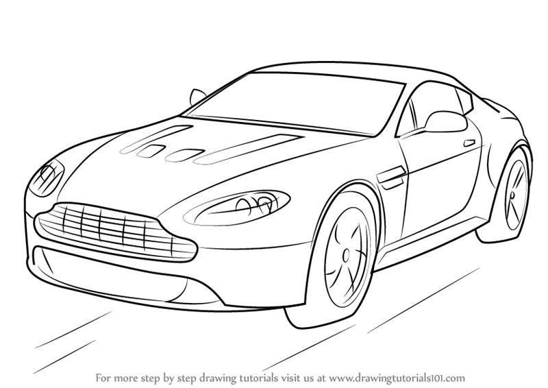 800x566 learn how to draw aston martin vantage - Aston Martin Drawing