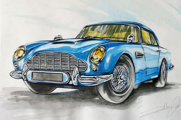 700x464 original drawing - Aston Martin Drawing