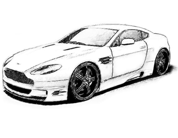 Aston Martin Drawing at PaintingValley.com | Explore collection of ...