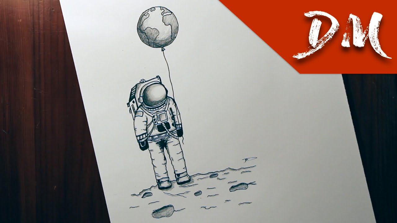 1280x720 Astronaut Drawing - Astronaut Drawing