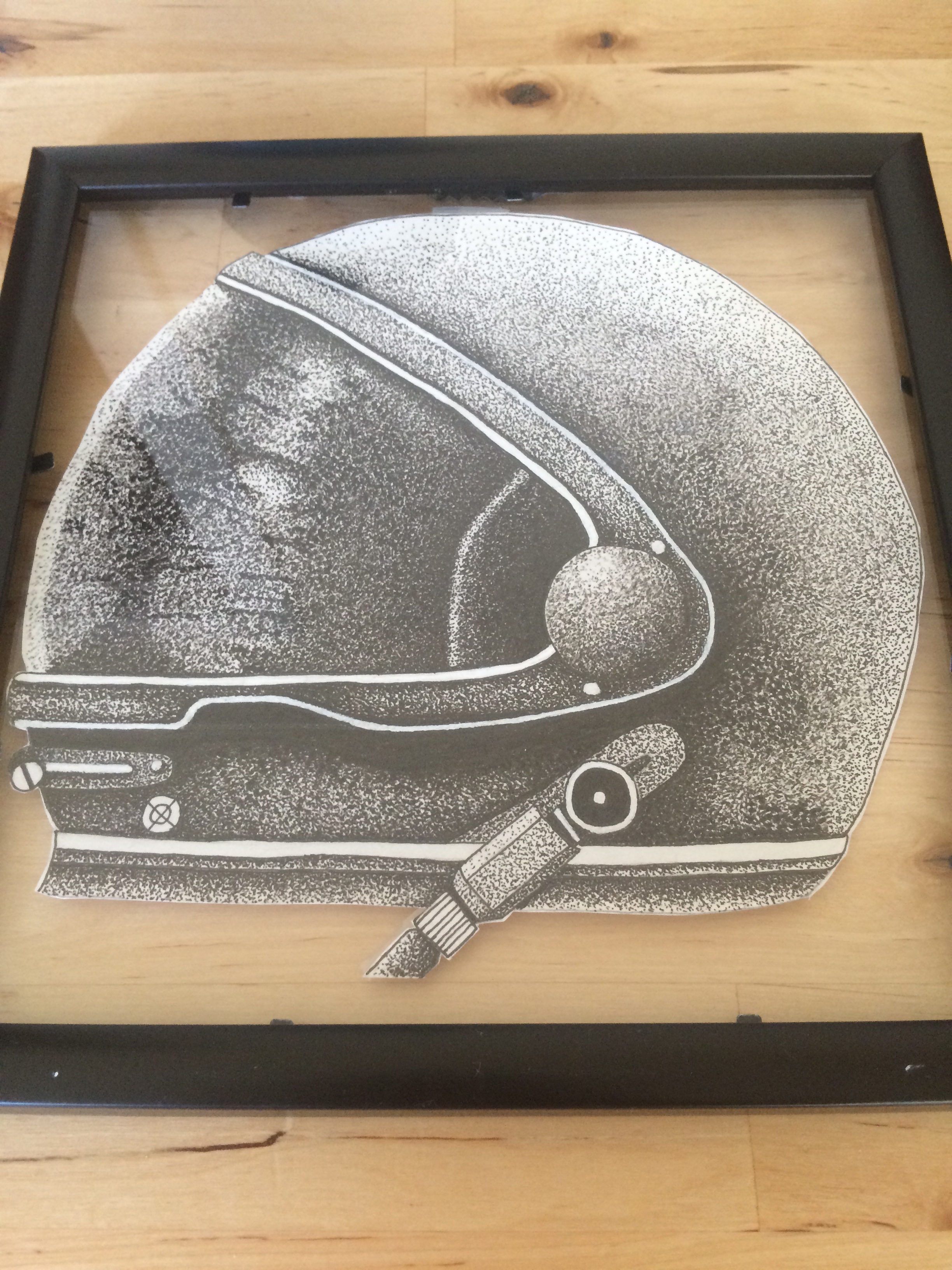 2448x3264 astronaut helmet ink drawing - Astronaut Helmet Drawing