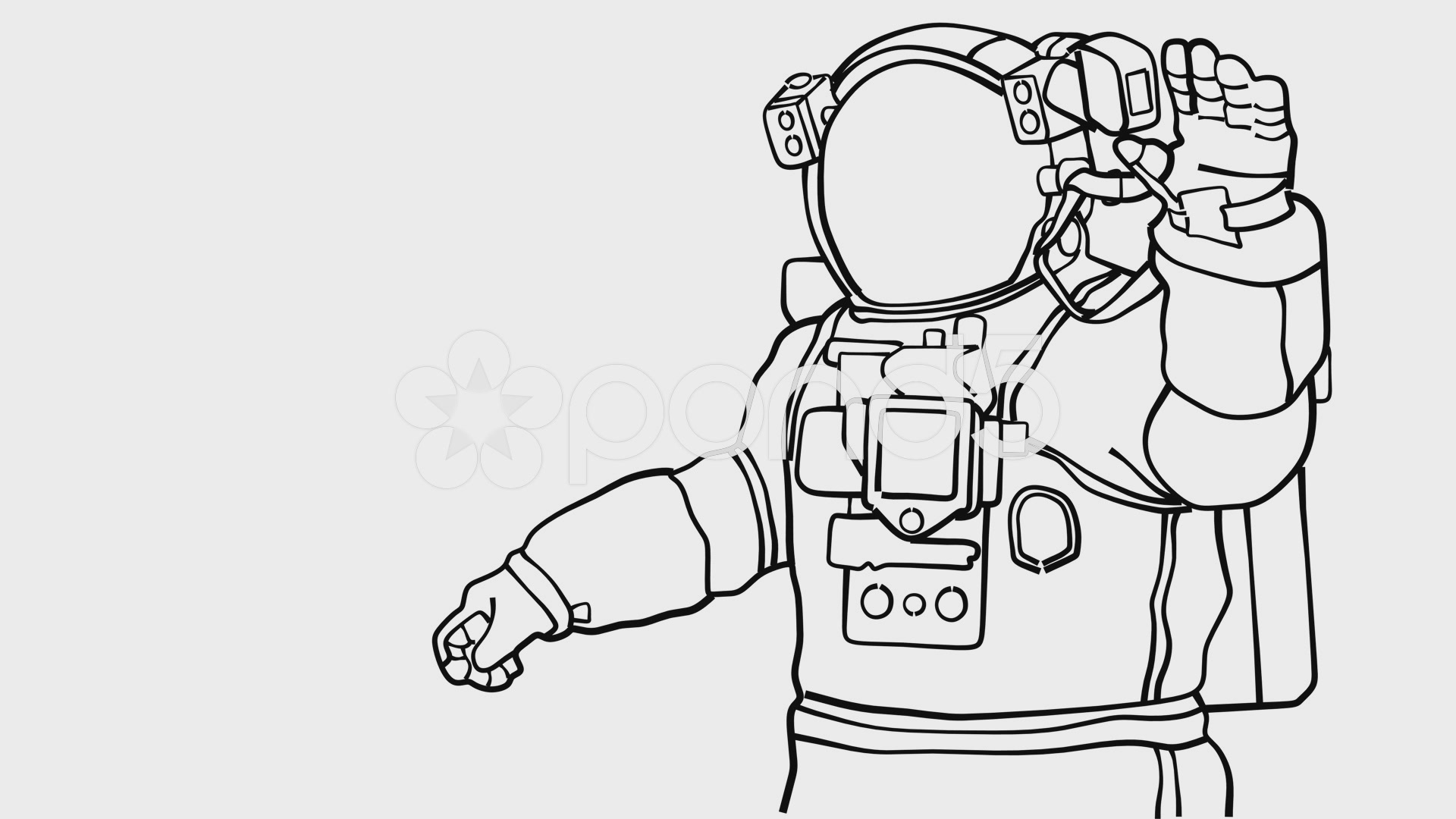 1920x1080 astronaut - Astronaut Line Drawing