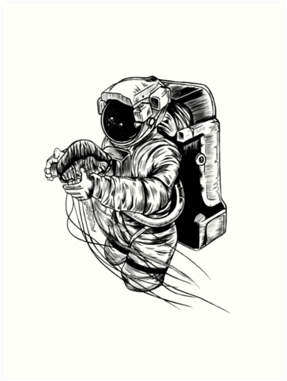 Astronaut Line Drawing at PaintingValley.com | Explore collection of ...