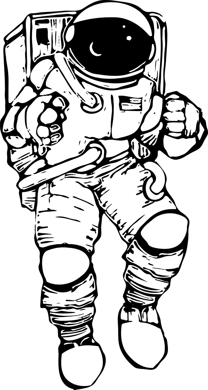 800x1500 astronaut drawing outline for free download - Astronaut Line Drawing