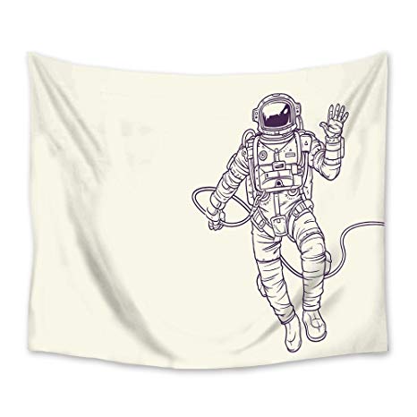 466x466 tapestry wall art hanging lightweight astronaut hand - Astronaut Line Drawing