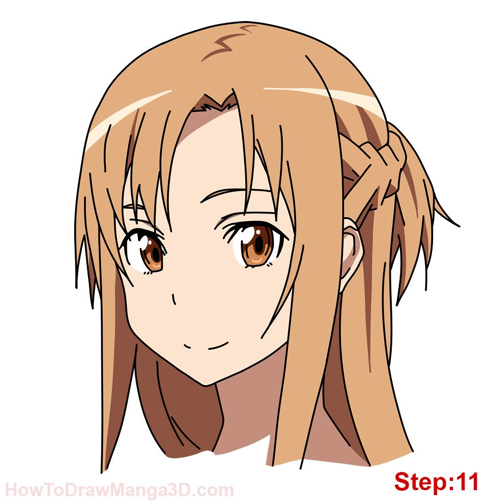 1006x1024 How To Draw Asuna From Sword Art Online Step Diy Drawing - Asuna Drawing