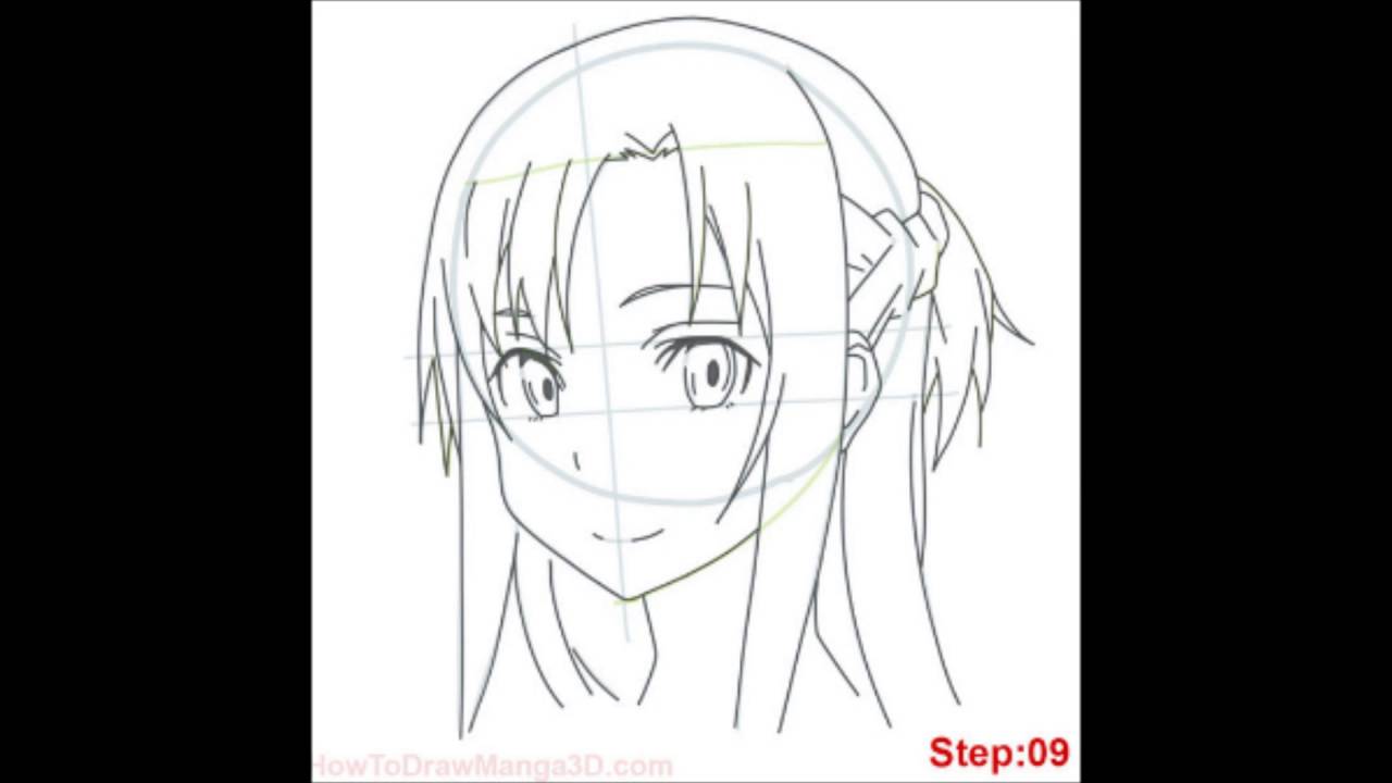 1280x720 How To Draw Asuna From Sao - Asuna Drawing
