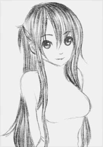 350x500 How To Draw Asuna - Asuna Drawing