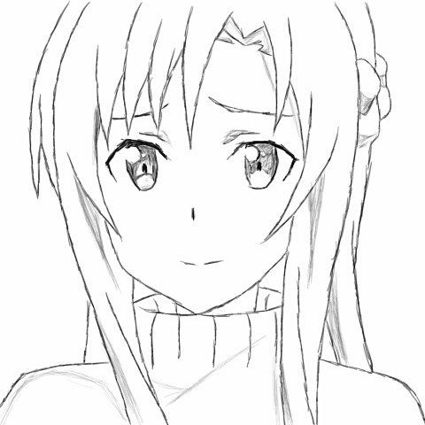 480x480 main heroine from sword art online asuna yuki - Asuna Drawing