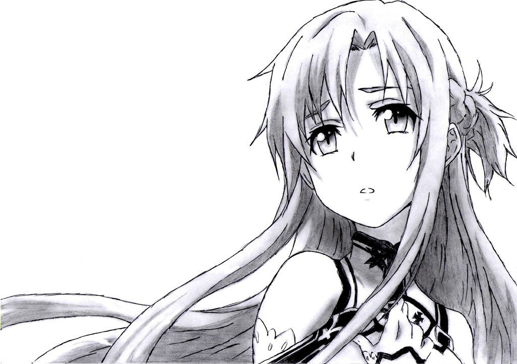 1024x722 Sword Art Online Asuna Drawing Asuna - Asuna Drawing